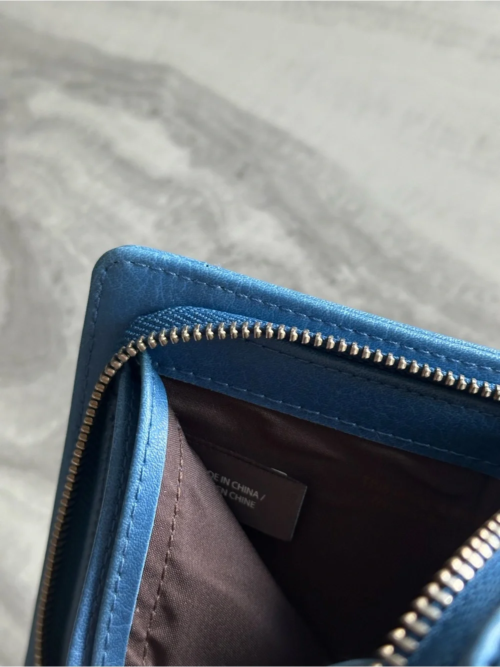 Matt & Nat Blue Compact Zip Wallet